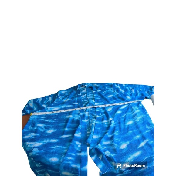 Catherines Women's 3X, 26/28W Blue,White  Cardigan/Swimsuit Cover Up,Lightweight - Picture 5 of 7